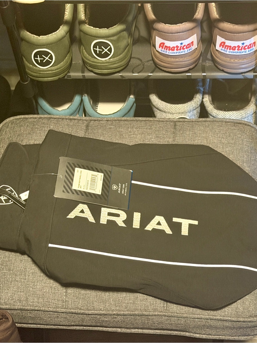 Ariat Black Undershirt with White Piping
